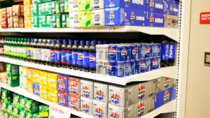 Bebidas azucaradas en un supermercado estadounidense