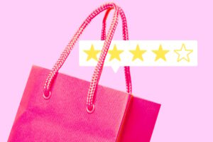 Ilustración sobre reseñas de clientes en e-commerce